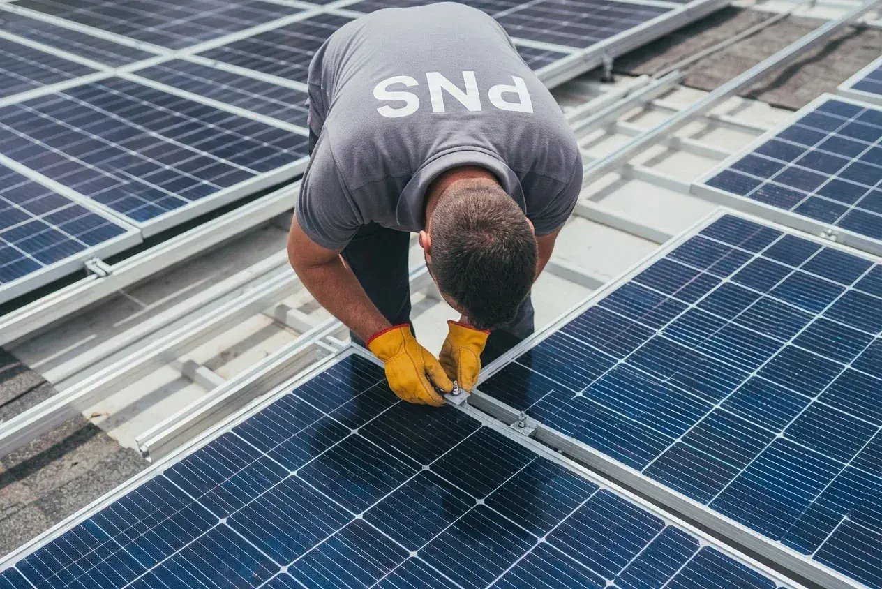 Installation de panneaux solaires